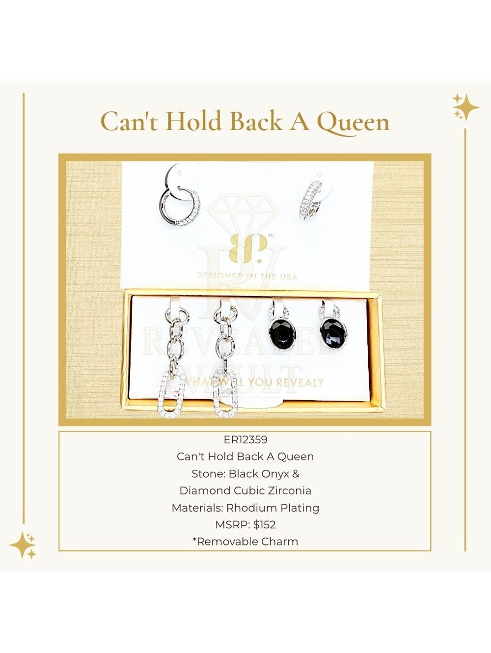Can't Hold Back A Queen - Charming Hoops